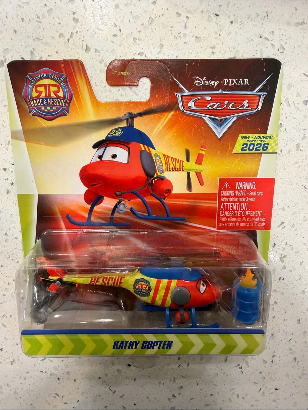 NWT Disney Cars Race & Rescue Kathy Copter die-cast helicopter.